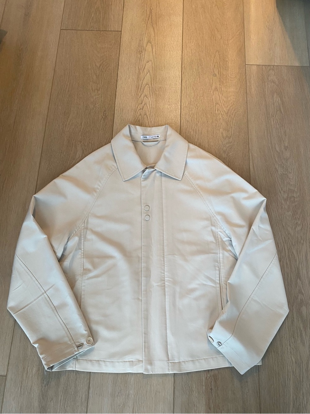 Zara Off-White Lightweight Men's Shirt Jacket